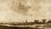 Jan van Goyen Hollandische Flachlandschaft painting